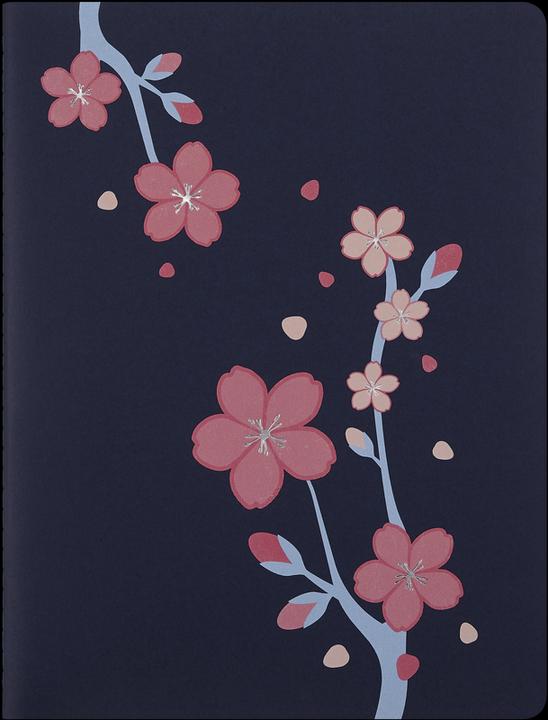 Moleskine Cahier Sakura 2025 XL lin (19 x 25 cm, À rayures, Couverture souple)