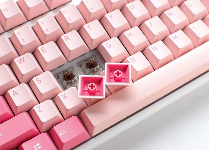 Actual product image Ducky One 3 Gossamer Pink TKL, toetsenbord (US, Cable)