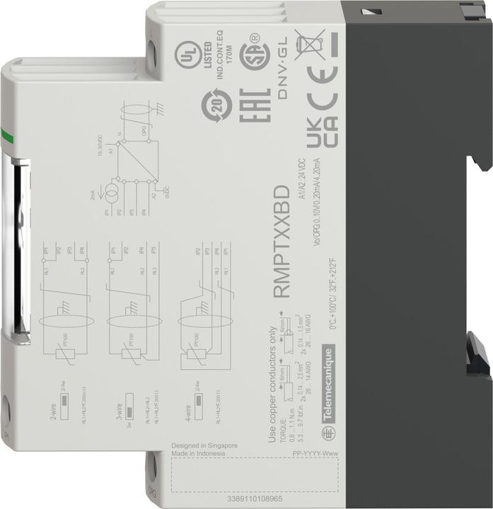Produktbild Schneider Electric Messumformer Pt100, 0-+250°C/32-482°F, RMPT53BD