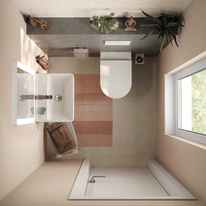 Actual product image hansgrohe Xanuia Q wash hand basin, 1 tap hole, with overflow, 500x390mm, white