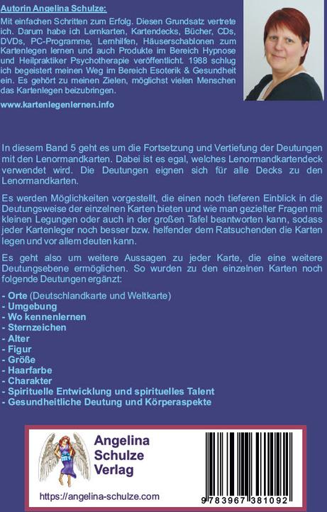 Produktbild Kartenlegen ausführlich erklärt - Noch mehr Deutungsmöglichkeiten (Deutsch, Angelina Schulze, 2020)