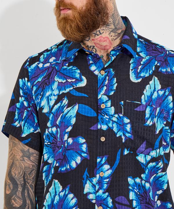 Actual product image Joe Browns Lightweight Textured Floral Short Sleeve Shirt (XL)