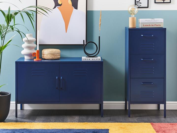 Produktbild Beliani Sideboard blau 2 Türen URIA