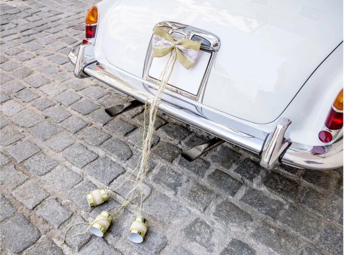 Image du produit Partydeco Accessoire de fête Set de décoration de voiture 5 pièces, brun/blanc