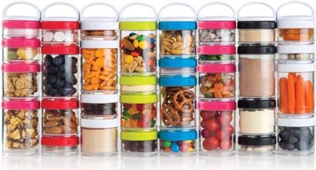 Actual product image Blender Bottle GoStak Starter 4er-Pack (0.35 l)