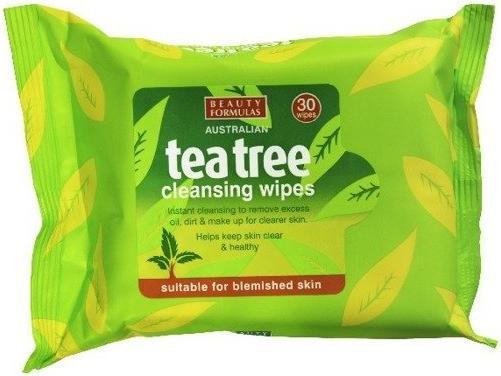 Beauty Formulas Tea Tree Cleansing Wipes Cleansing Facial Wipes 30Pcs. (Reinigungstücher)