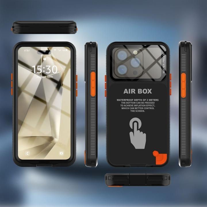 Produktbild OEM Case universal for sports Waterproof case SHELLBOX AIRBOX 6.1 universal black (Apple iPhone 12, Realme 12 Pro+)