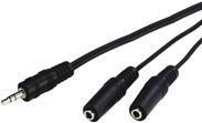 Produktbild Goobay Audio Y Kabeladapter 3,5 mm, 1x Stecker 2x Buchse mono (0.20 m)