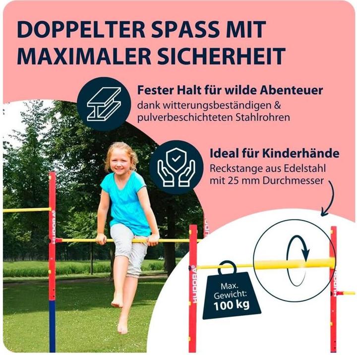 Actual product image Hudora Double Gymnastics Bar Fabian