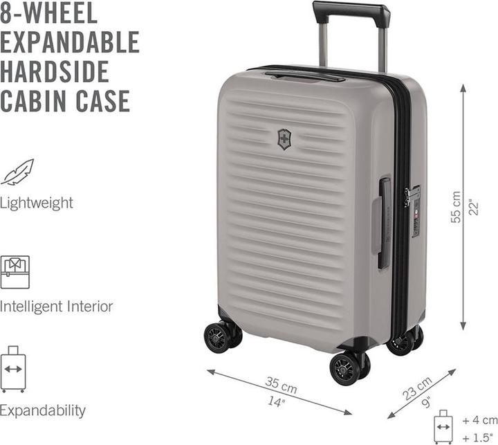 Victorinox Airox Advanced, Frequent Flyer Carry-On, Stone White (37 l, Hand luggage (up to 50 litres))