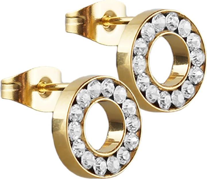 Immagine prodotto Star Piercing Orecchini finti Tunnel placcati in oro con cristalli d'argento (senza ottone)