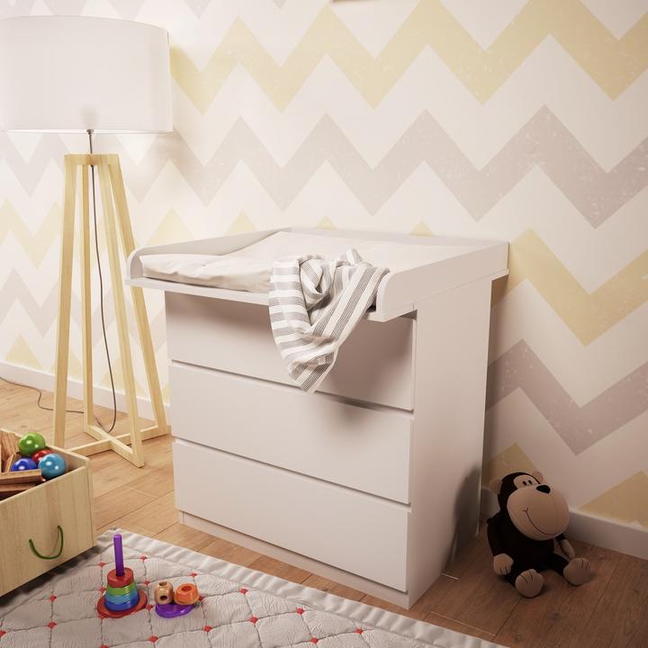 Actual product image Polini kids Universal changing unit for IKEA Nordli chests of drawers with a depth of 47 cm
