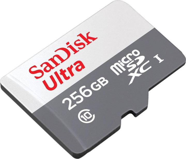 Produktbild SanDisk 256GB ULTRA LITE WHITE/GRAY MICROSDXC 100MB/S CLASS 10 UHS-I (256 GB, microSDXC, U1, UHS-I)