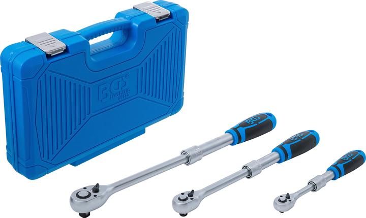 Image du produit BGS Jeu de cliquets réversibles | extensible | Sortie carré extérieur 6,3 mm (1/4") - 10 mm (3/8") - (3/8", 1/4", 1/2")