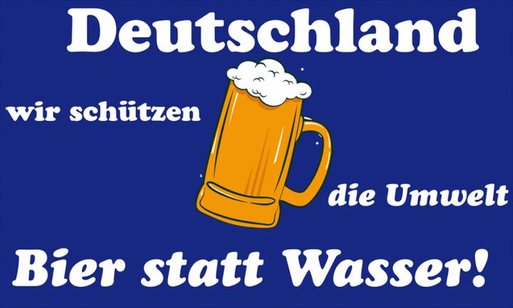 Image du produit trends4cents Drapeau BIER STATT WASSER 90 x 150 cm avec 2 oeillets en laiton