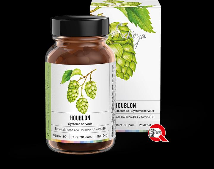 Sekoya Hopfen | Beruhigend und entspannend, für besseren Schlaf (90 Stück, Kapseln)