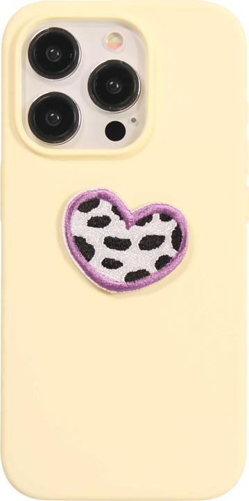 Produktbild PhoneLook Sticker Aufkleber für Handy/Tablet/Computer 3D gestickt Fleckiges Herz Kuh