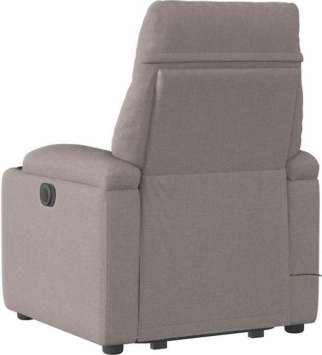 Immagine prodotto VidaXL Poltrona massaggiante con ausilio per la risalita Tessuto Taupe
