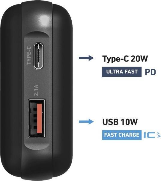 Actual product image SBS Power Delivery 20W, 10,000 mAh (10000 mAh, 20 W, 37 Wh)