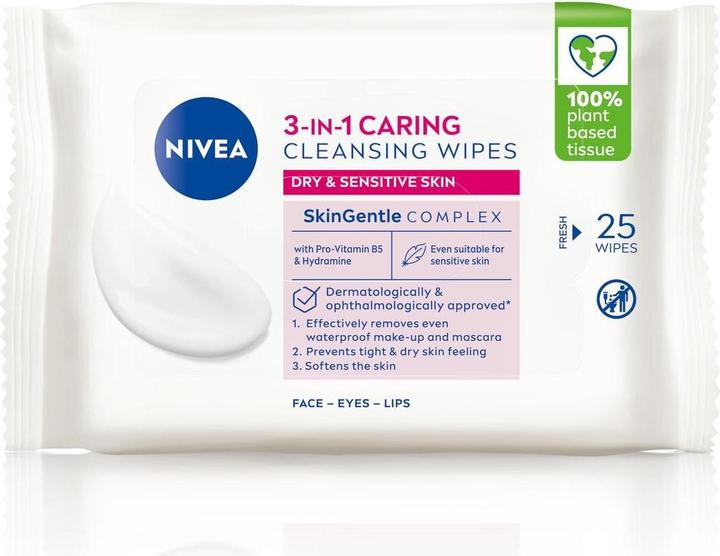 Actual product image NIVEA 3in1 Nourishing wipes (Cleaning cloths, 25 ml)