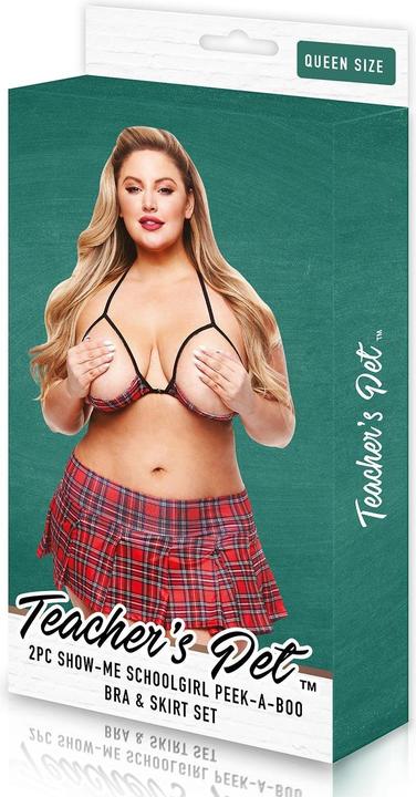 Actual product image Teacher's Pet 2pc Show Me Schoolgirl Skirt Set (Plus Size)