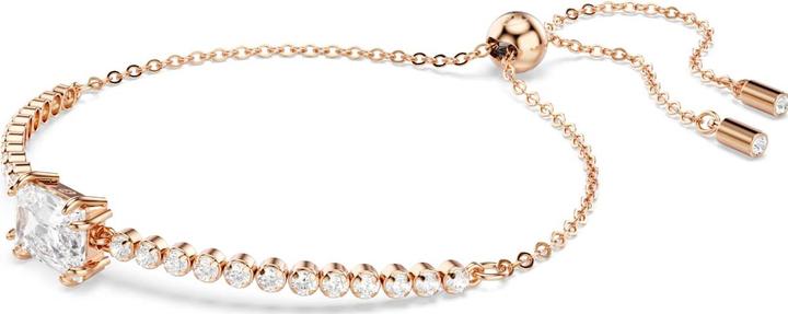 Actual product image Swarovski Matrix Tennis Armband Verschiedene Schliffe Weiss Roségold Legierungsschicht (Swarovski Metal)