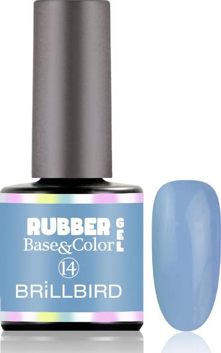 Immagine prodotto BrillBird Gomma Gel Base&Corallo #14 8ml (Corallo #14, Smalto per unghie effetto gel)