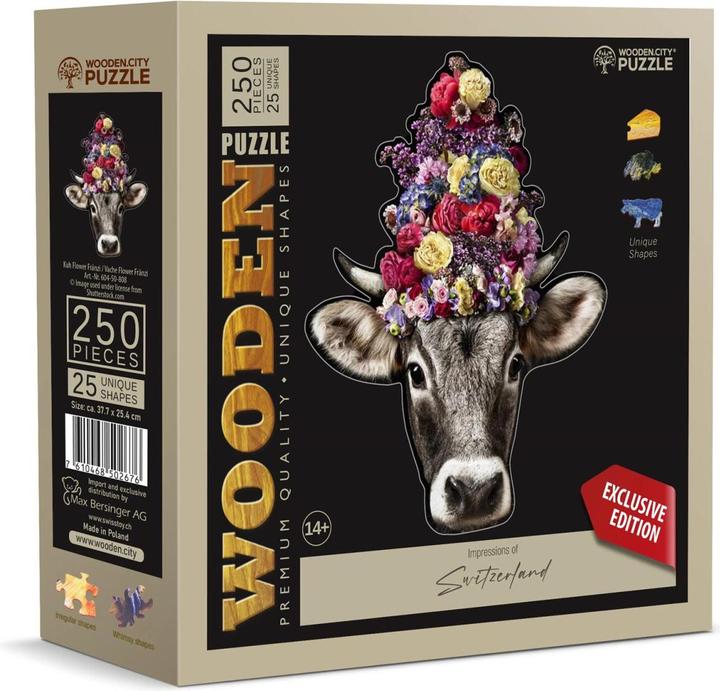 Actual product image WoodenCity Puzzle wood L CH Flower Fränzi (250 pieces)