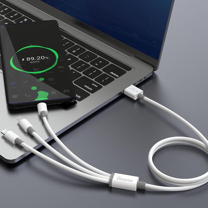 Actual product image Dudao L8s Upgrade 3in1 USB cable (1.20 m, USB 3.0)