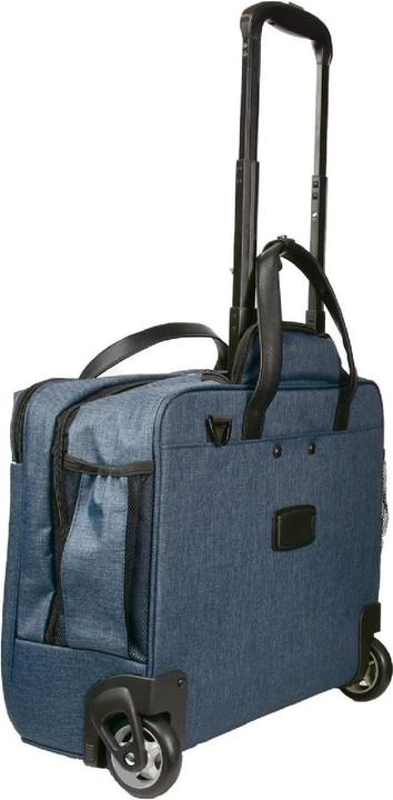 Immagine prodotto Dermata Trolley per laptop Business Canvas 3497CV Blauw (32 l, Bagaglio a mano (fino a 50 litri))