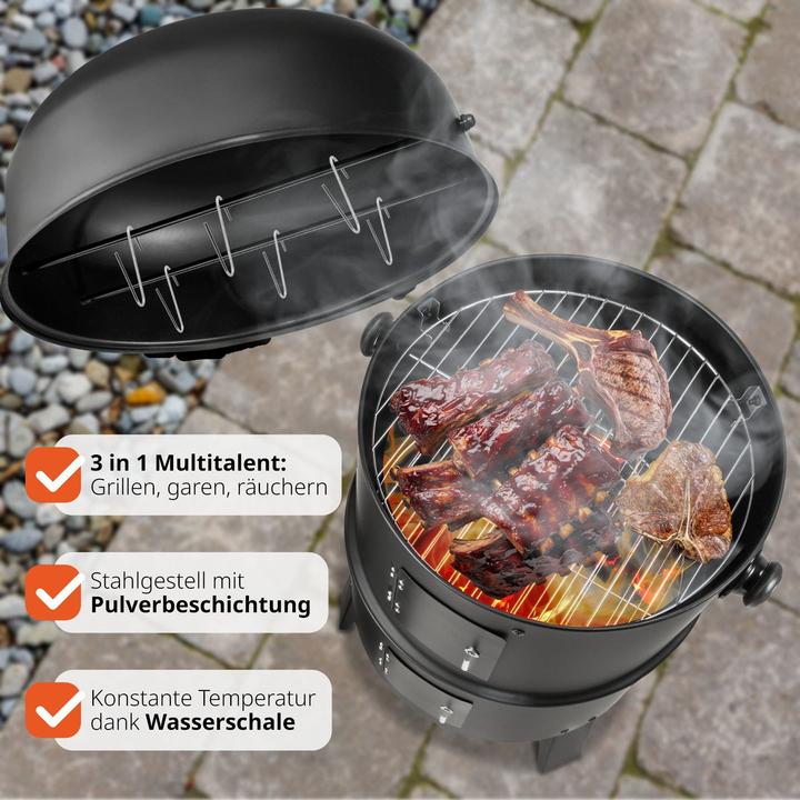 Image du produit tectake Barbecue 3 en 1 (37 cm)