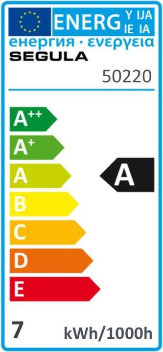 Label énergétique Segula GU0 LED Réflecteur chaud dimmable (GU10, 7 W, 350 lm, 1 x, G)