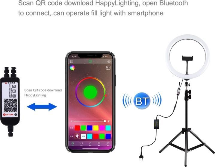 Produktbild Puluz PKT3050EU RGB Selfie Videoleuchte 30cm (Ringleuchte)