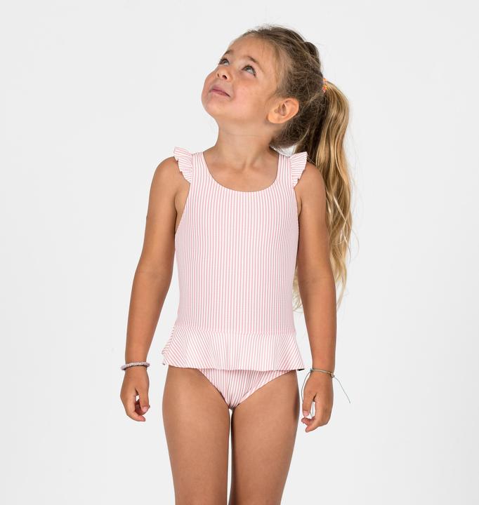 Produktbild Nabaiji Badeanzug Röckchen Baby/Mädchen - gestreift rosa/weiss (76, 78)