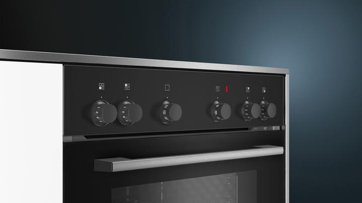 Produktbild Siemens iQ100, Einbau-Herd, 60 x 60 cm, Schwarz, Edelstahl, HE010FBA0