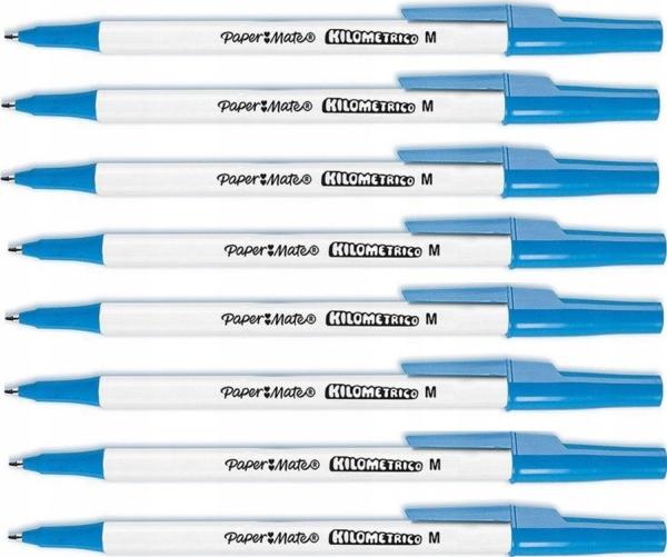 Energie-Label Paper Mate Kugelschreiber Kilometrico Reycled M Blau 8er Blister (Blau, 8 x)