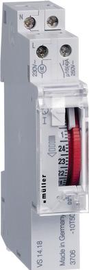 Actual product image müller Timer 230VAC 7 days 17,5mm