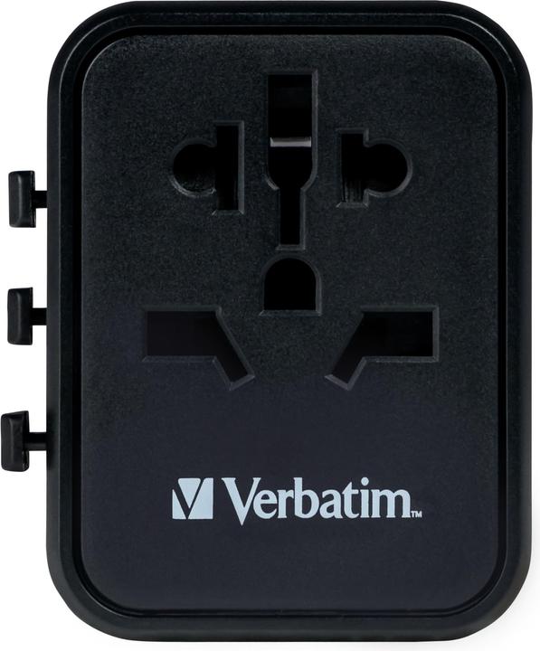 Actual product image Verbatim Universal Travel Adapter with 2 x USB-A ports