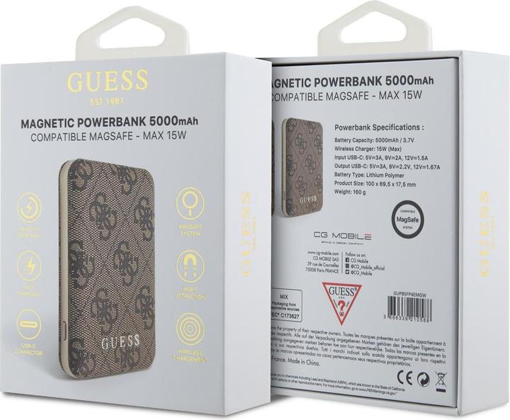 Produktbild Guess Power Bank MagSafe 5000mAh 4G PU (5000 mAh, 15 W)