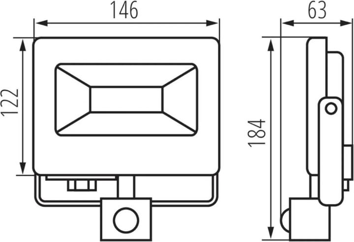 Actual product image Kanlux Spotlight LED Floodlight Motion Sensor ANTEM 30W (2400 lm, IP44)