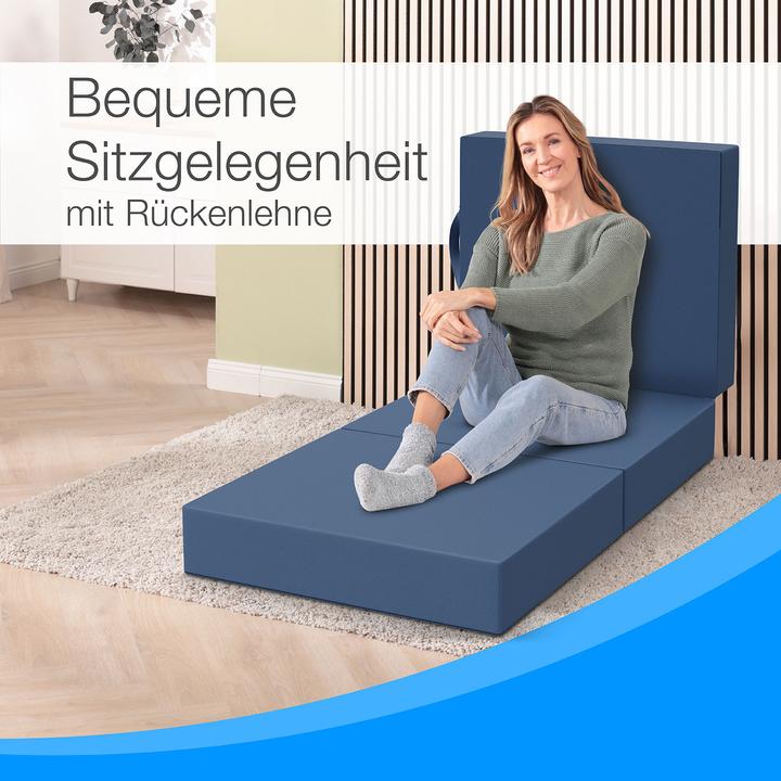 Actual product image Bestschlaf Klappmatratze, 3-teilige Faltmatratze, Reisebett, Gästematratze (75 x 195 cm, Foam core)