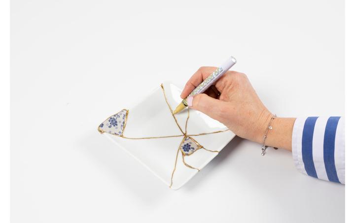 Produktbild Creative - Kreativ Set Kintsugi, Schale, Blau, Gold, Weiss, 1 Pck - ()