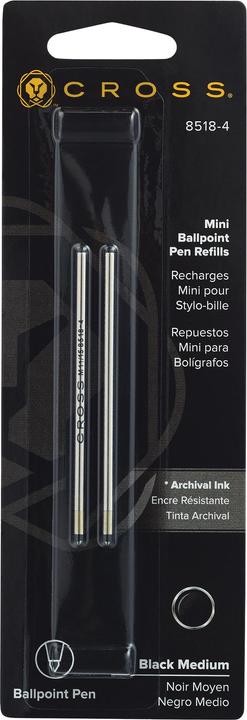 Cross Ballpoint refill M 2ST black (Refill unit, Black)