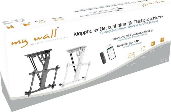 Actual product image myWall Motorised & foldable ceiling mount for flat screens (Ceiling, 70", 35 kg)