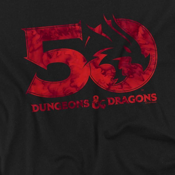 Immagine prodotto Dungeons & Dragons Maglietta 50° Logo Impilato Uomo (4XL)