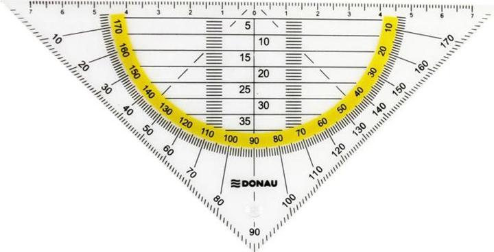 Actual product image Donau Geometry triangle without handle 16 cm transparent (16 cm)