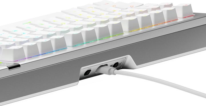 Actual product image Glorious GMMK 3 Pro 75 % Custom Gaming Keyboard - Pre-Built, ANSI (US), Fox Switches, silver (Cable)