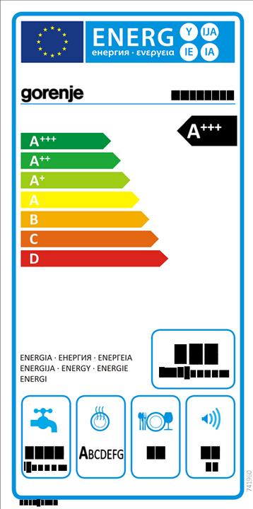 Etichetta energetica Gorenje GV583C10