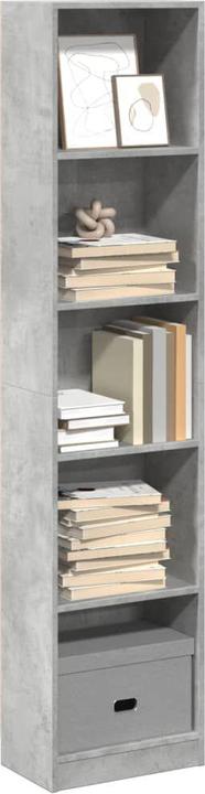 Produktbild VidaXL Bücherregal Regal Standregal Büroregal Aufbewahrungsregal Betongrau (40 x 24 x 176 cm)