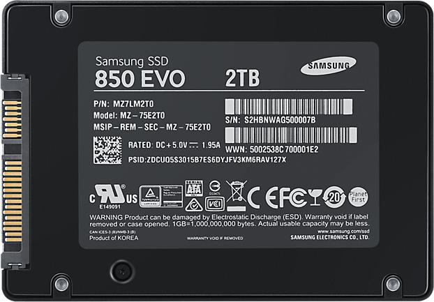Image du produit Samsung 850 EVO Basic (2000 Go, 2.5")
